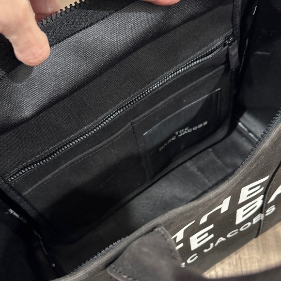 Marc Jacobs Small Black Tote with White Lettering - Picture 9 of 12